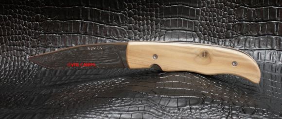 Couteau pliant liner lock lame inoxydable N6MOV manche en Houx