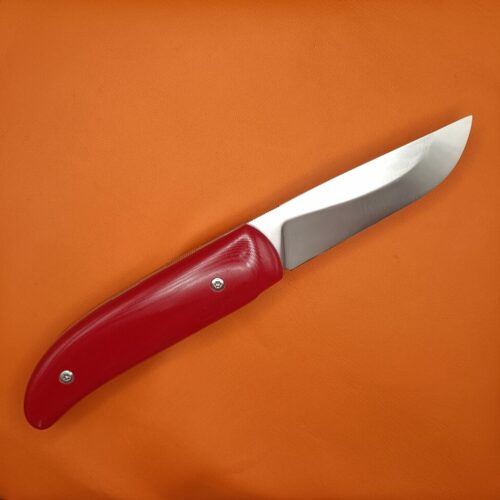 Couteau pliant en micarta rouge