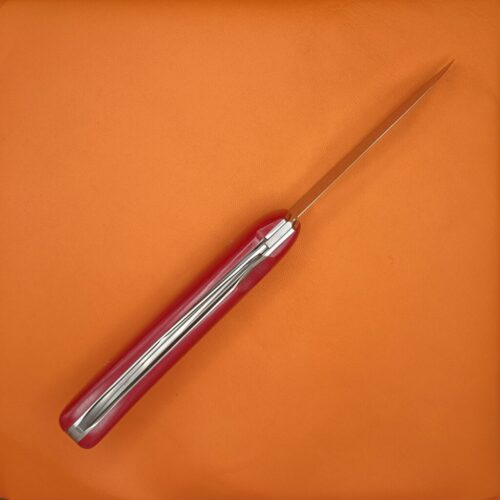Couteau pliant en micarta rouge