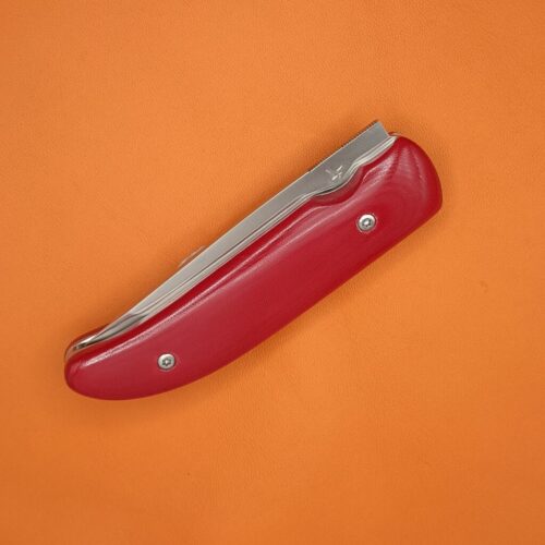 Couteau pliant en micarta rouge