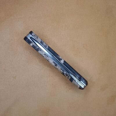 Lame inox manche en peuplier flammé